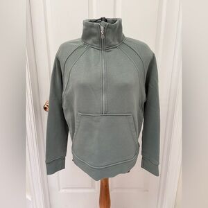 Danskin Women's Green 1/2 Zip Sweater cropped ladies size XL